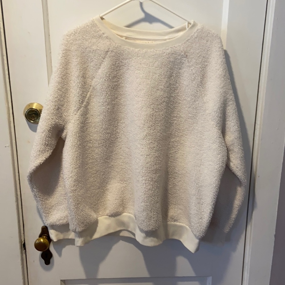 Cream shag sweater